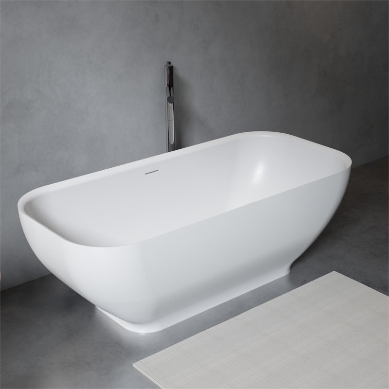 Deco 63'' x 29.5'' Soaking Solid Surface Bathtub