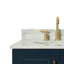 Ensemble de meuble-lavabo simple 37 po en bois massif bleu minuit avec plateau en marbre de Carrare 0,75 po Freitas-271566830-304109145-304109144
