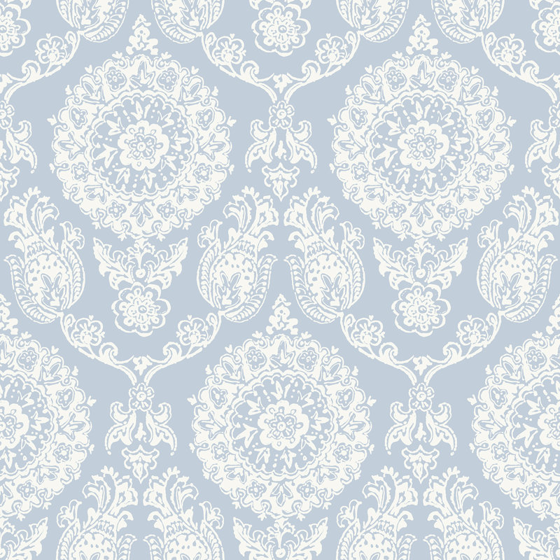 Rouleau de papier peint L 33 pi x l 20,5 po Helm, Bleu clair