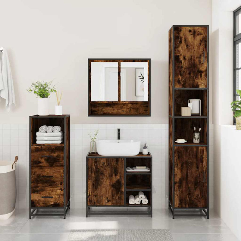 Shontoya Bathroom Furniture Suite, Rustric Brown