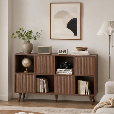 Bookcase 8 Cube Storage Organizer,Bookcase Storage Cabinet with 4 Doors