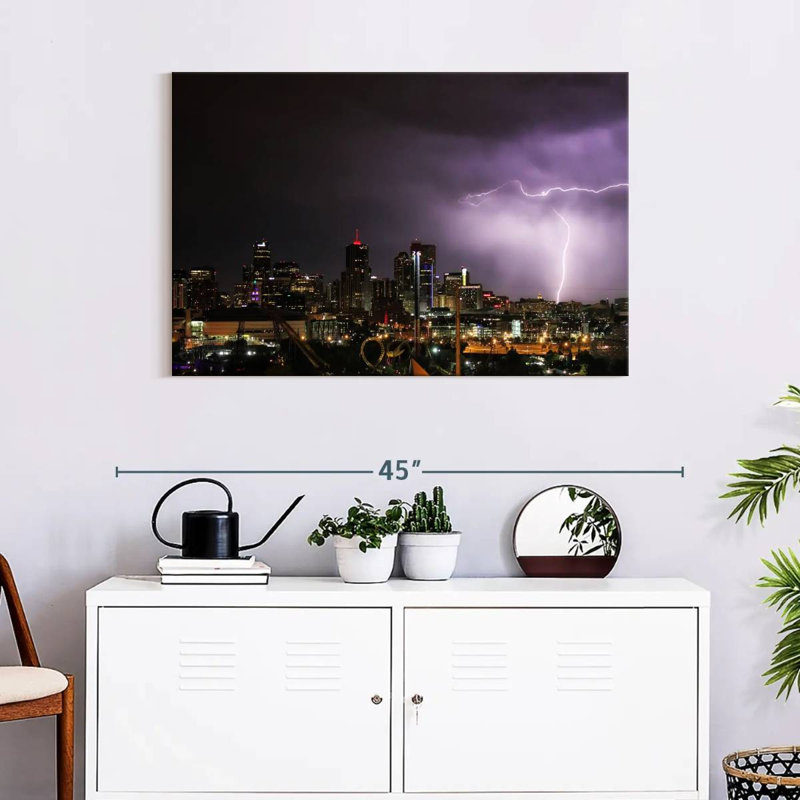 Kavia Lightning Over Denver, 24" H x 36" W