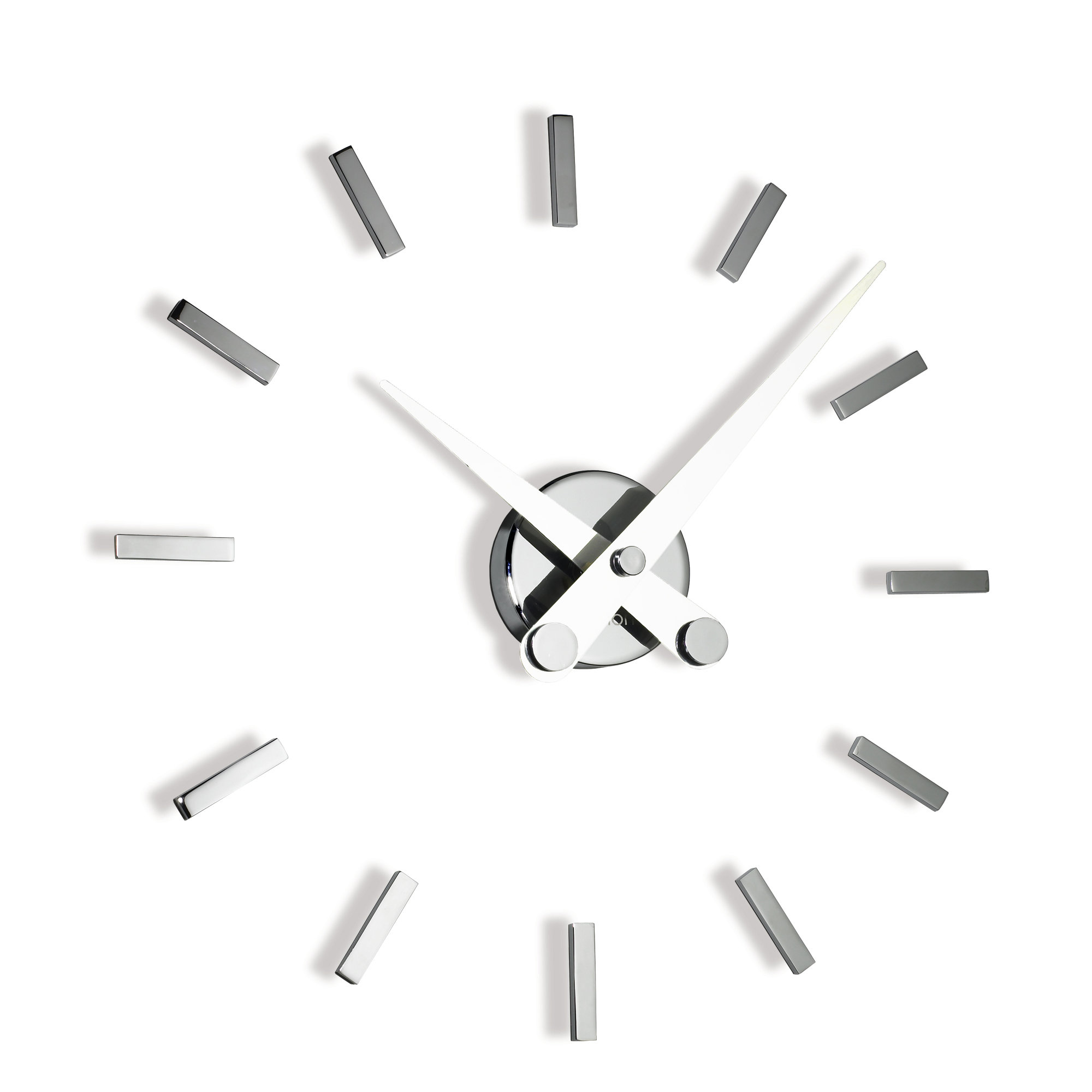 Puntos Suspensivos 19.68'' Metal Wall Clock, White