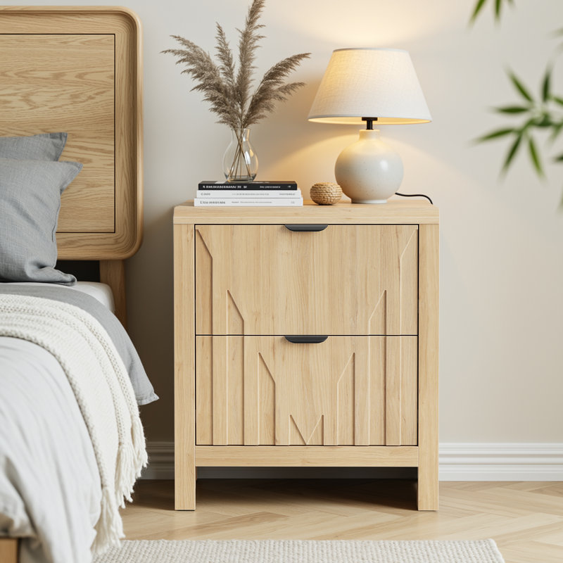 48 cm W Bedside Table