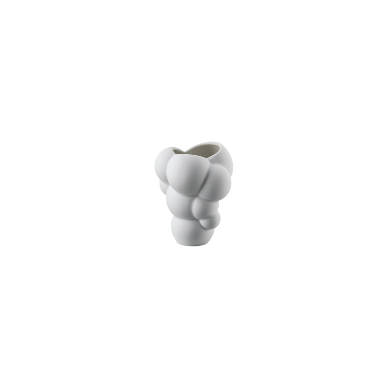 Miniature Porcelain China Table Vase, White Matte