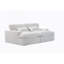 Double méridienne intérieure, canapé-lit rembourré surdimensionné pour l'intérieur, canapé-lit luxueux à assise profonde, causeuse modulaire, causeuse en velours côtelé pour le salon, aucun assemblage requis, blanc-323835340
