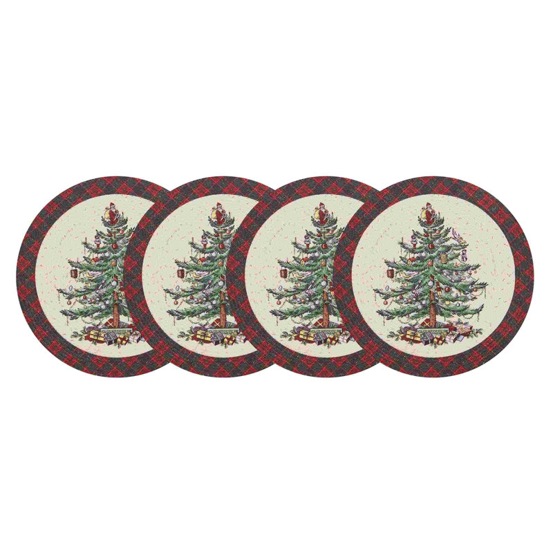 Spode® Tartan Set of 4 Round Placemats