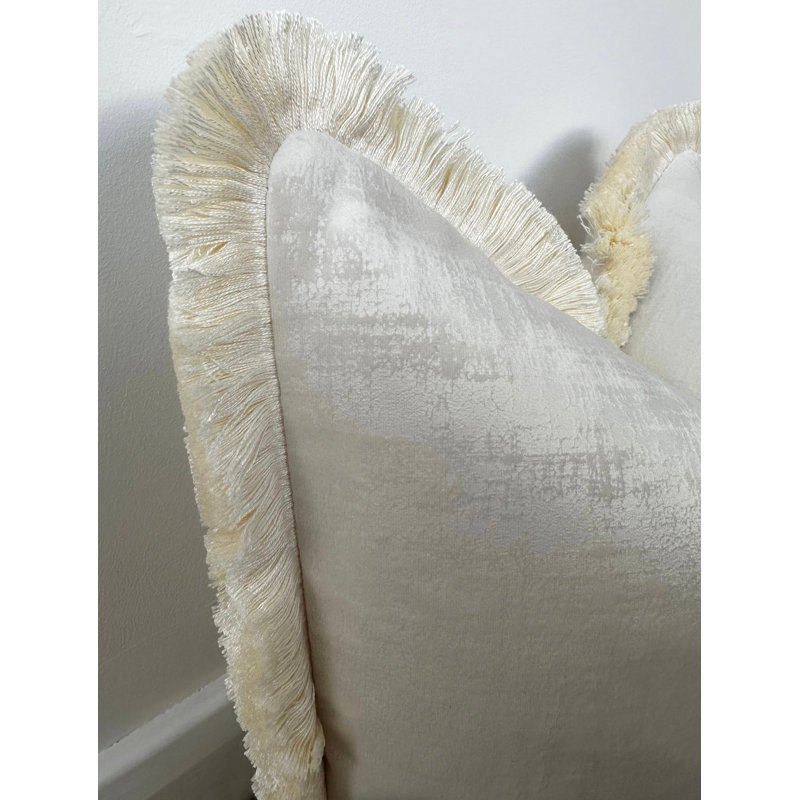 Abstract Ivory Square Cushion Cover