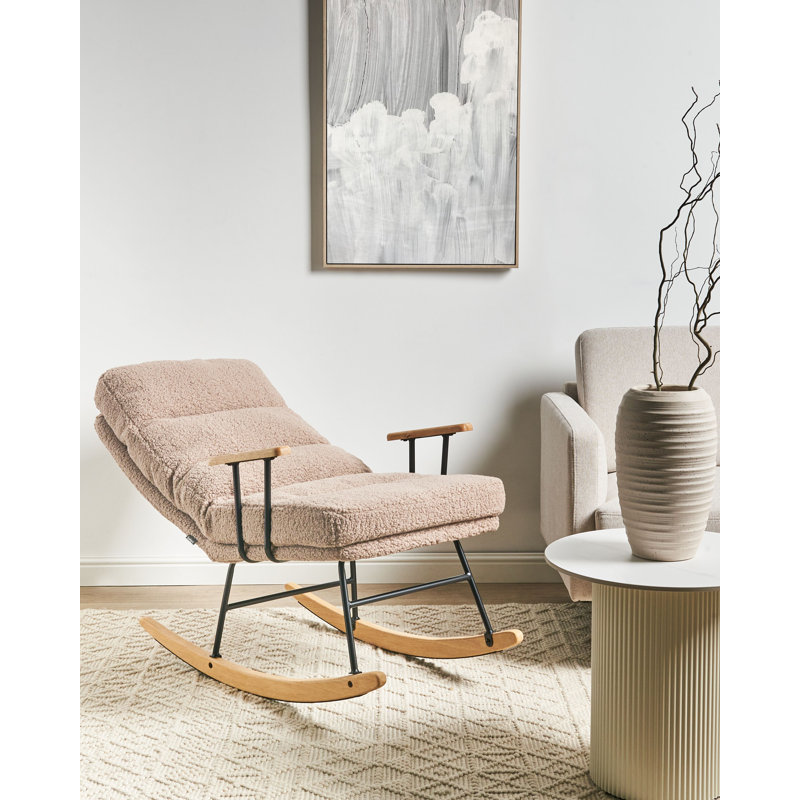 Rocking Chair ESKELIN Reclining, Beige