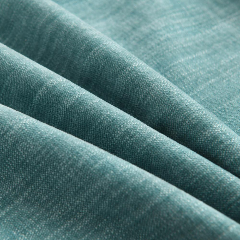 Super Soft Velvety Slub Heavy Chenille Decorative Pillow Cover with Flange (Set of 2), Blue, Square 18"