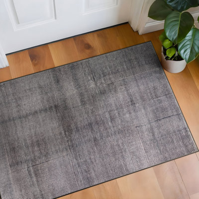 Tapis gris antidérapant Lin Lin