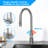 Single Handle Pull Down Dual-Spray Swivel Kitchen Faucet in Brushed Nickel
