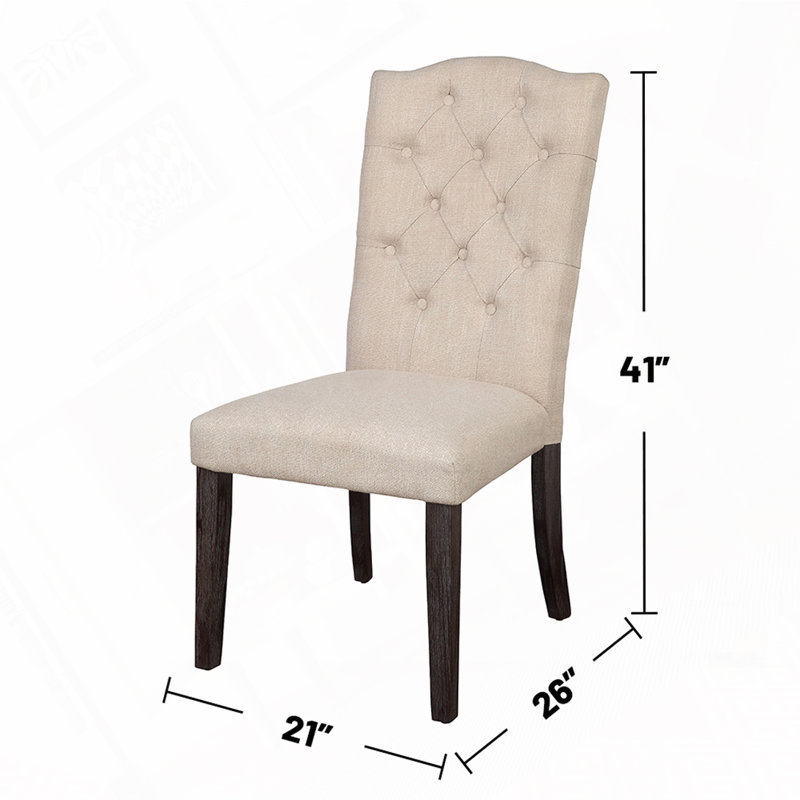 Chaises de salle à manger rembourrées en lin