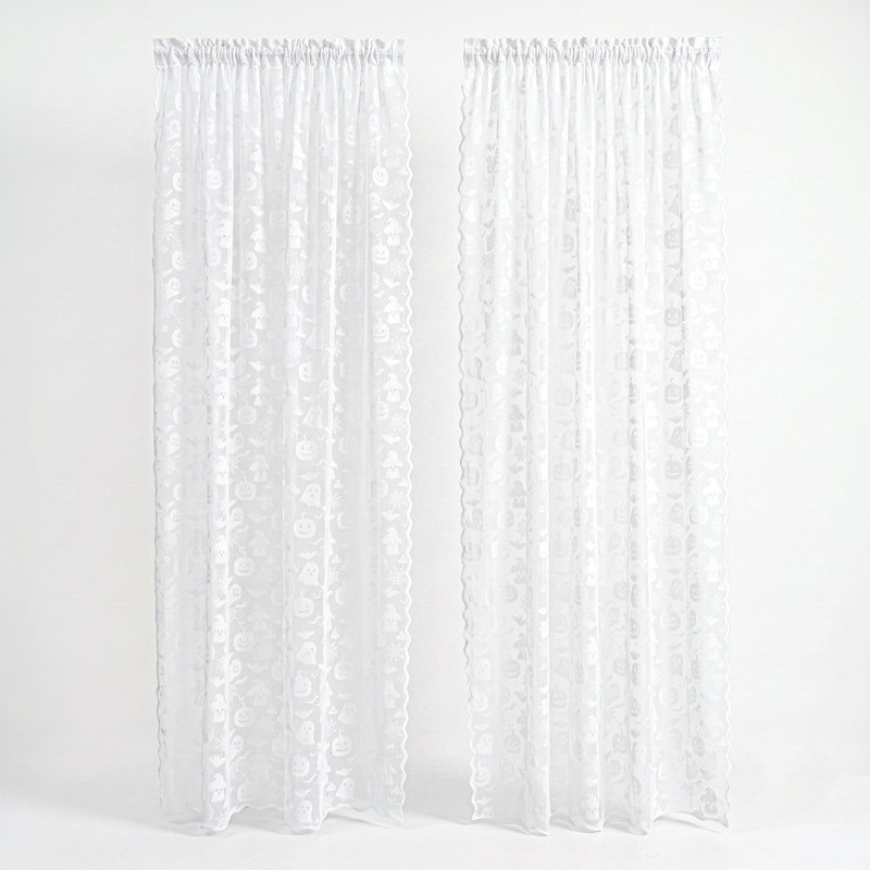 Sheer Curtain Pair, 137 cm Width x 300 cm Drop