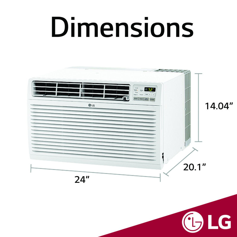 LG 7,800 BTU 115V Through-the-Wall Air Conditioner with Remote Control, 8000 BTUs, 115v