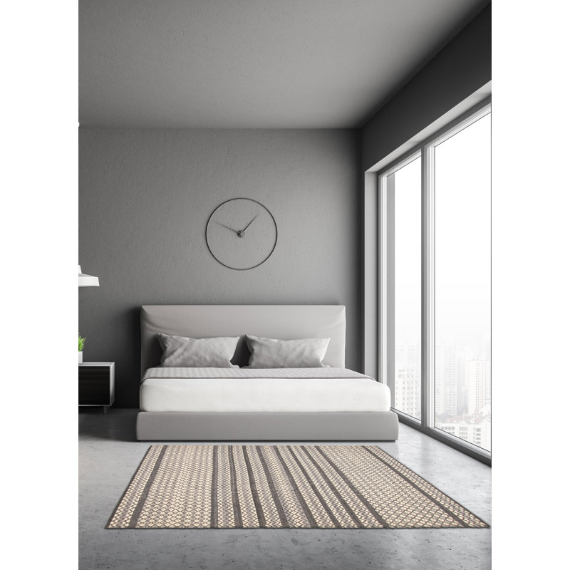 Tapis gris Sienna 5 pi 5 po x 7 pi 5 po