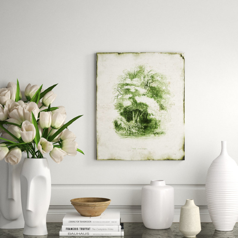 Evergreen V Print by Zoey Riley, 29" H x 24" W x 1.5" D, Glass Coat