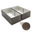 Lit de jardin surélevé galvanisé, brun (ensemble de 2)-2088657627