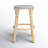 Alastair 24" Rattan Counter Stool - Gray/White Dot / Natural Rattan Frame-88071847-88071842
