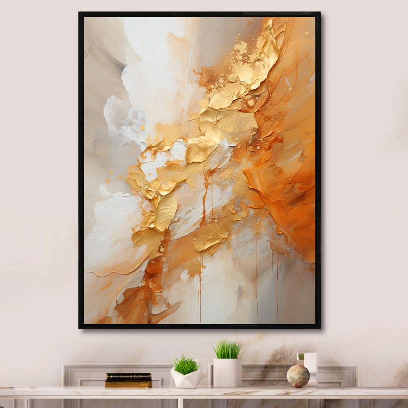 Or blanc, champagne, lever de soleil, spirales I - abstrait, spirales abstraites, art mural, H 44 po x l 34 po x P 1,5 po