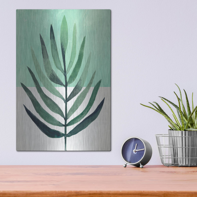  «Verging Palm 3» par Annie Warren, art mural en métal, 12 po x 16 po