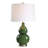 Gourd Ceramic Table Lamp with Brass Accents-530831070