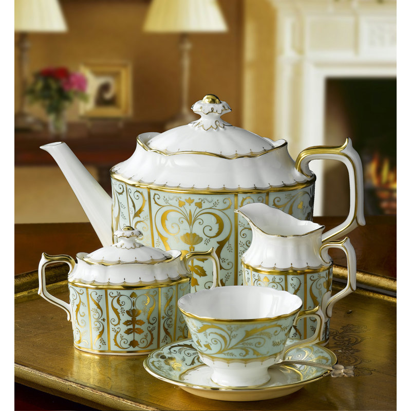 Darl Bone China Teacup, Green