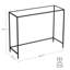 Sydney 100cm Glass Top Console Table-1983230080