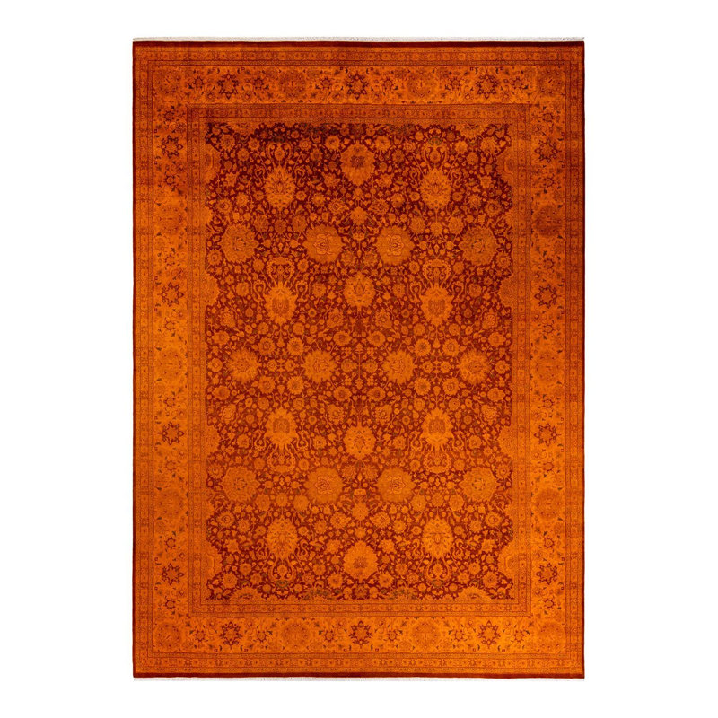 Tapis unique noué à la main Weirsky - Orange