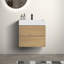 U040-Alice24-106 Meuble-lavabo en chêne naturel 24 po avec lavabo, grand meuble-lavabo mural flottant pour salle de bain moderne