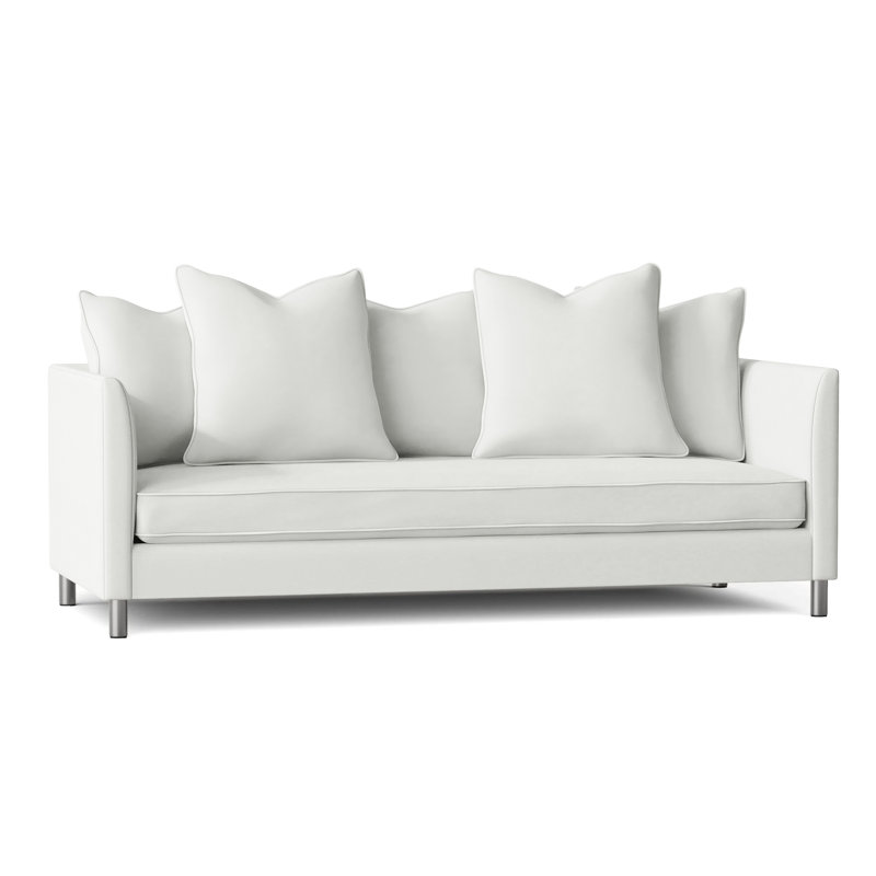 Taylor 87.5" Wide Patio Sofa with Cushions, White Vinyl 6503-000