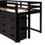 Lit mezzanine simple avec tablette de finition et collection d'armoires - Taille solide et pratique pour maximiser l'espace-1401287268