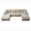 Ensemble de canapé modulaire compressible en forme de U 132,1 po, canapé modulaire de style minimaliste, canapé nuage en velours côtelé pour le salon-749318345-749318347-749318455