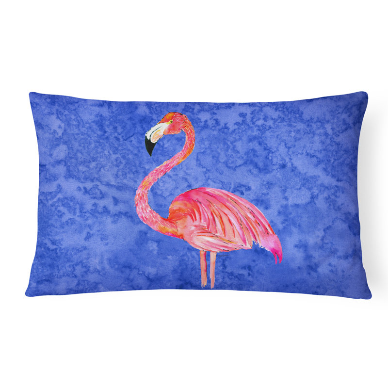 Coussin décoratif intérieur/extérieur rectangulaire moderne flamant rose