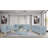 Saree Light Teal Chenille Coffee Table