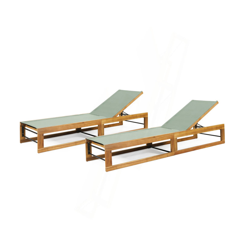 Chaise longue Mia (ensemble de 2), 2, Vert menthe