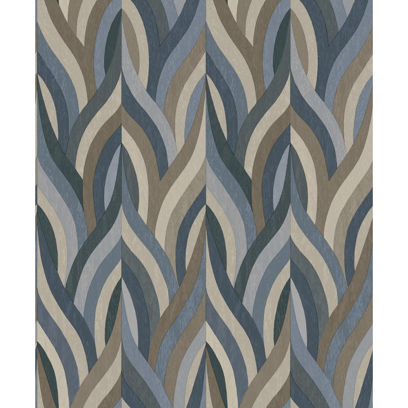 Geometric Shapes Double Roll, Blue