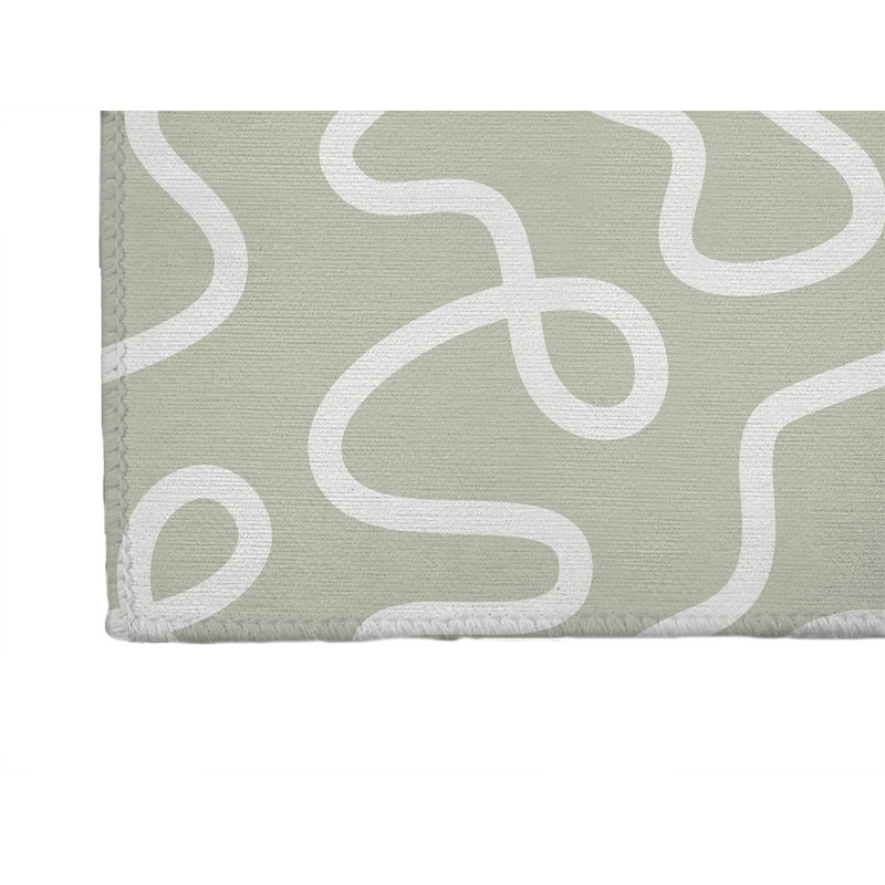 Squig Activity Mat, Rectangle 3' x 5', Light Green