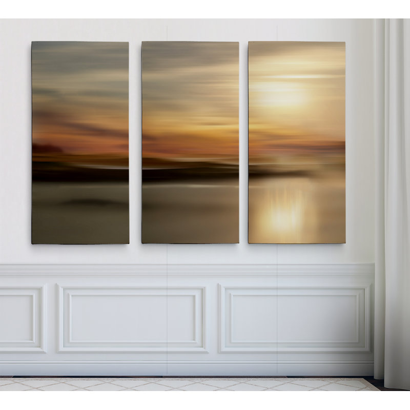 «Mystic Lake», image multi-pièces sur toile tendue, H 32 po x l 64 po x P 1,5 po