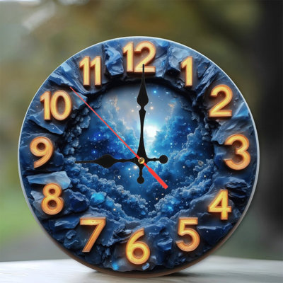 Horloge cosmique avec ciel étoilé