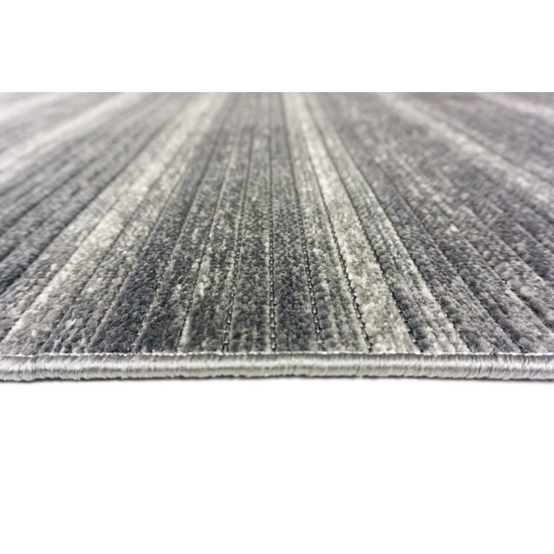 Chalfont Anthracite Machine Washable Non-Slip Base Durable Decorative Kilim Carpet, Tapis de couloir 4 pi 4 po x 9 pi 11 po