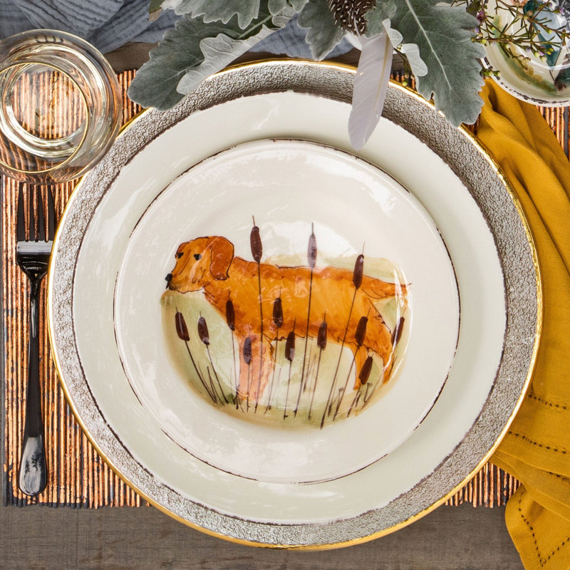 Wildlife Handmade Terra Bianca Salad/Dessert Plate