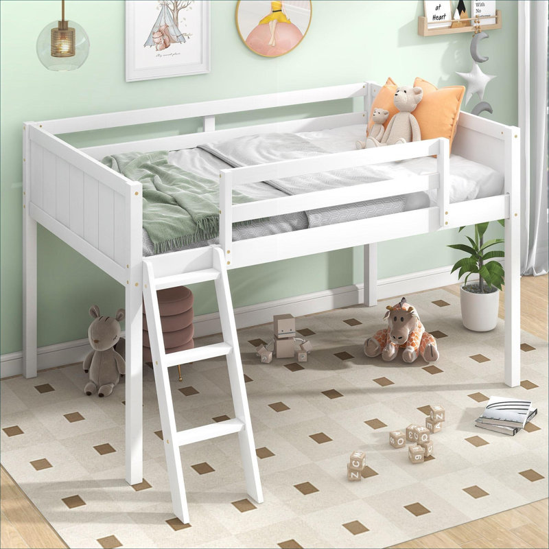 Échelle réversible pour lit simple en bois massif
