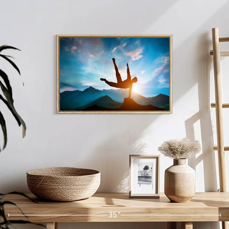 Mountain Jump, Floating Frame Walnut, 31" X 21"