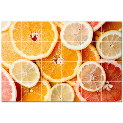 Panneau mural décoratif en céramique 8 po x 8 po Fruit Photo