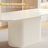 62.99" Modern Oval Cream White Dining Table for 6 People-1858453255-1858453273