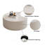 Table basse moderne en cuir fritté clair avec plateau en cuir de forme irrégulière pour le salon-130021300-130021307