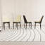 Ensemble de 4 chaises de salle à manger modernes avec pieds en métal-1680036712