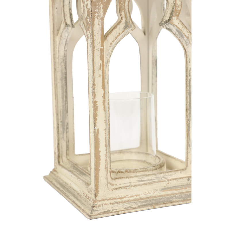 Lanterne blanche décorative d'intérieur en bois