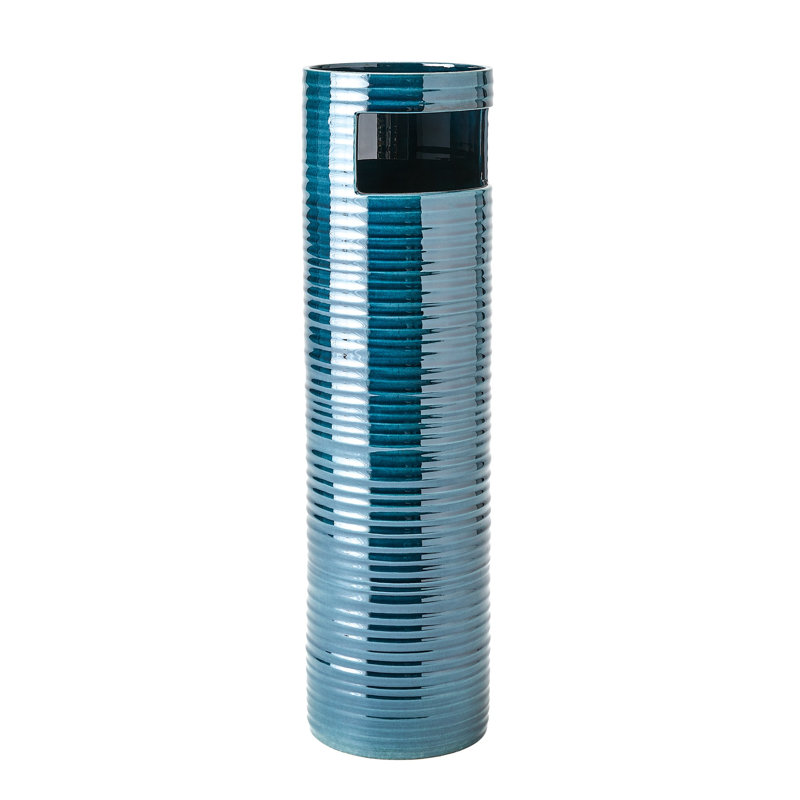Vase de table en grès, H 21 po x l 6 po x P 6 po